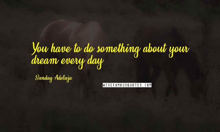 Sunday Adelaja Quotes: You have to do something about your dream every day