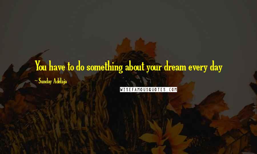 Sunday Adelaja Quotes: You have to do something about your dream every day