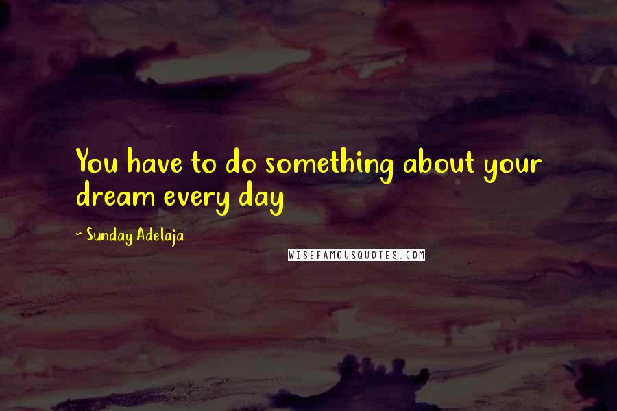 Sunday Adelaja Quotes: You have to do something about your dream every day