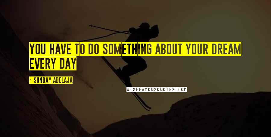 Sunday Adelaja Quotes: You have to do something about your dream every day