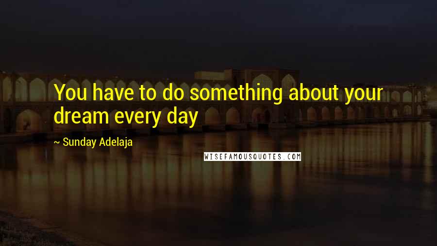 Sunday Adelaja Quotes: You have to do something about your dream every day
