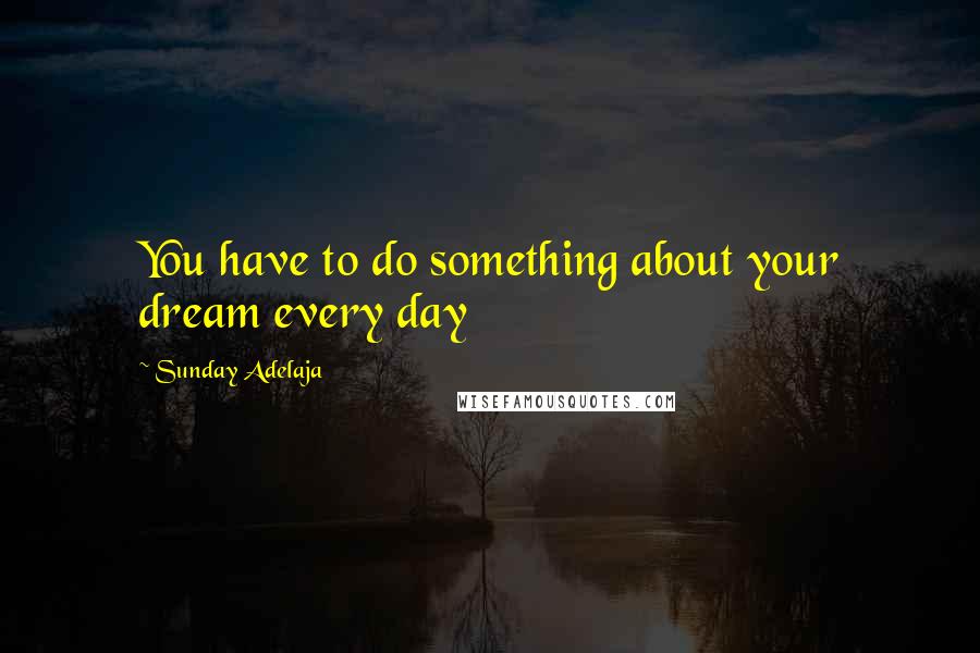 Sunday Adelaja Quotes: You have to do something about your dream every day