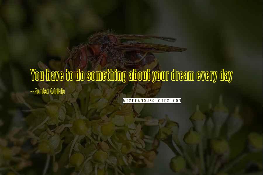 Sunday Adelaja Quotes: You have to do something about your dream every day