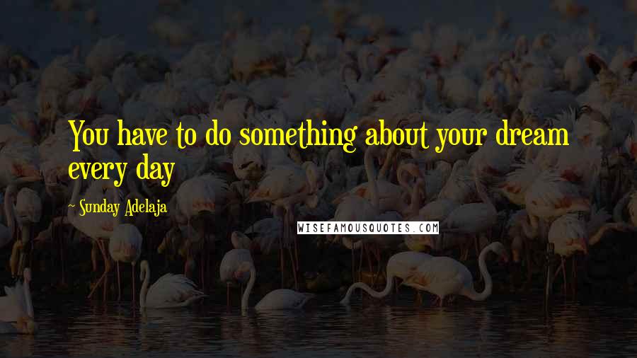 Sunday Adelaja Quotes: You have to do something about your dream every day