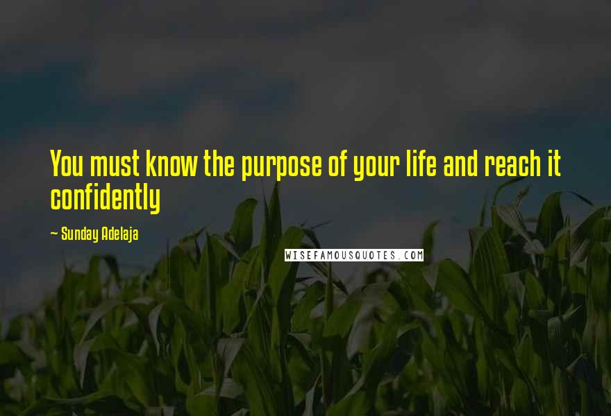 Sunday Adelaja Quotes: You must know the purpose of your life and reach it confidently