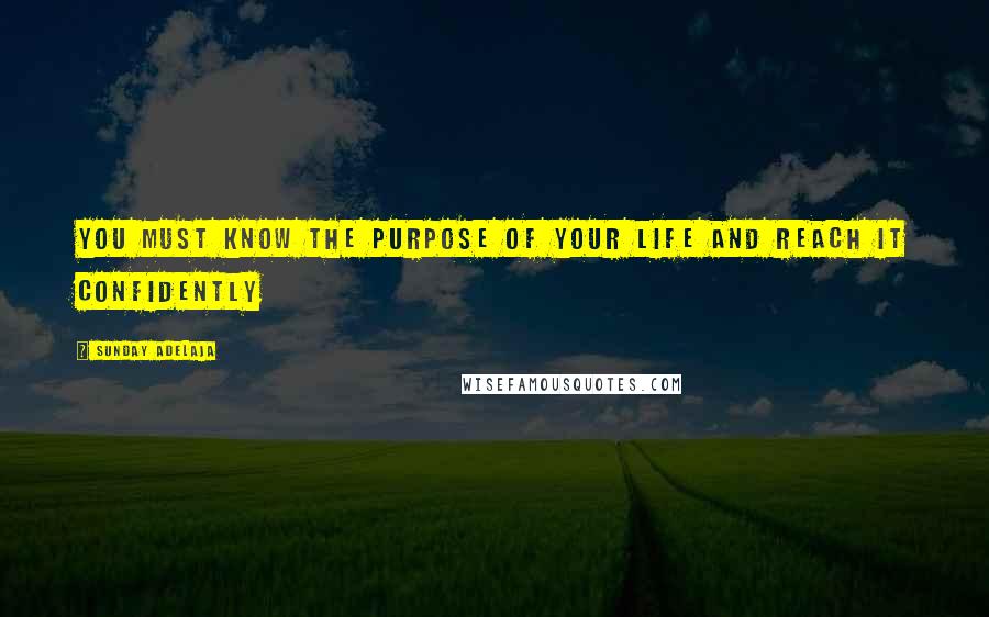 Sunday Adelaja Quotes: You must know the purpose of your life and reach it confidently