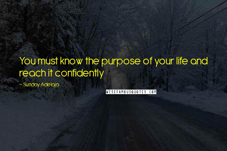 Sunday Adelaja Quotes: You must know the purpose of your life and reach it confidently