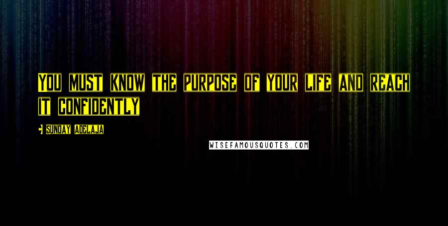 Sunday Adelaja Quotes: You must know the purpose of your life and reach it confidently