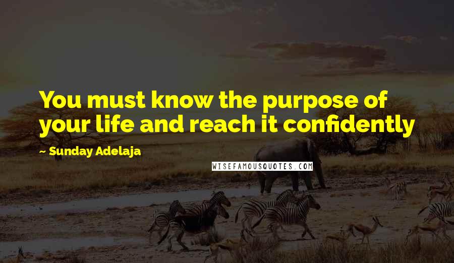 Sunday Adelaja Quotes: You must know the purpose of your life and reach it confidently