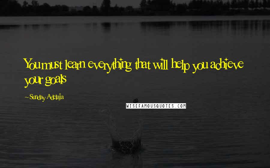 Sunday Adelaja Quotes: You must learn everything that will help you achieve your goals