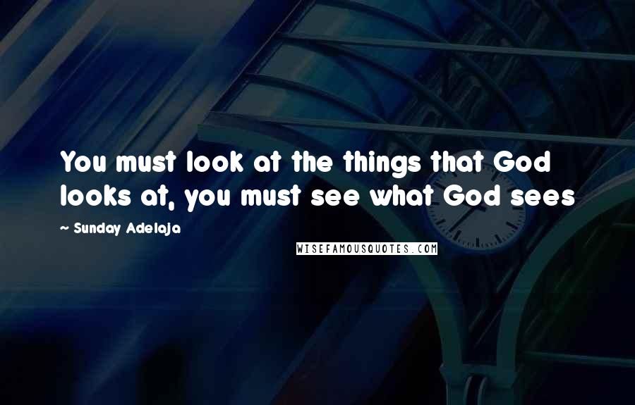 Sunday Adelaja Quotes: You must look at the things that God looks at, you must see what God sees