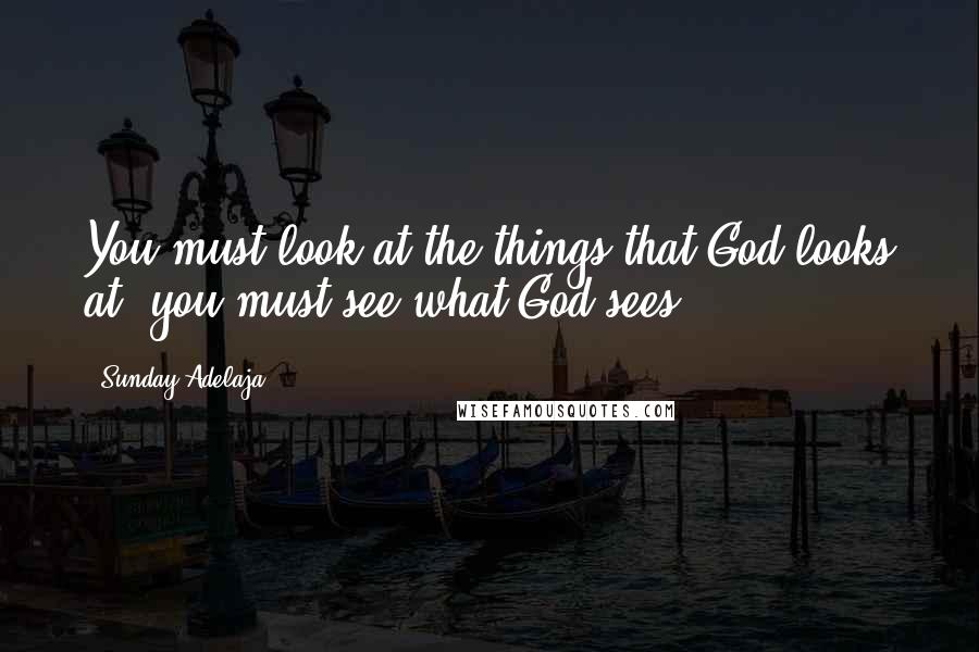 Sunday Adelaja Quotes: You must look at the things that God looks at, you must see what God sees