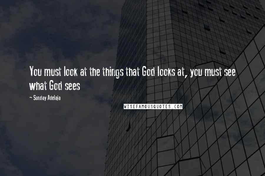 Sunday Adelaja Quotes: You must look at the things that God looks at, you must see what God sees