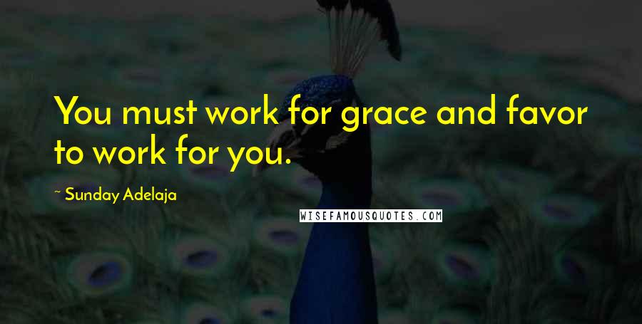 Sunday Adelaja Quotes: You must work for grace and favor to work for you.