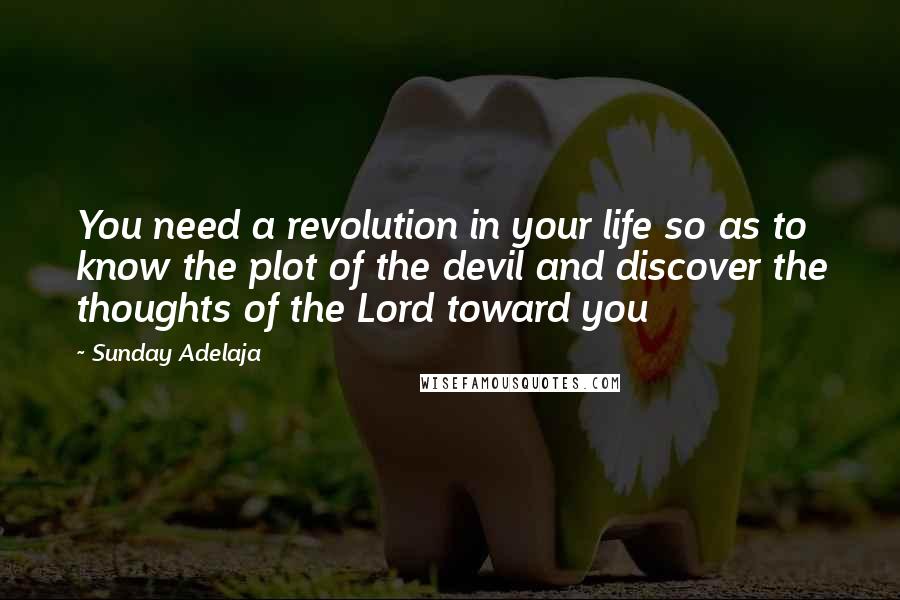 Sunday Adelaja Quotes: You need a revolution in your life so as to know the plot of the devil and discover the thoughts of the Lord toward you