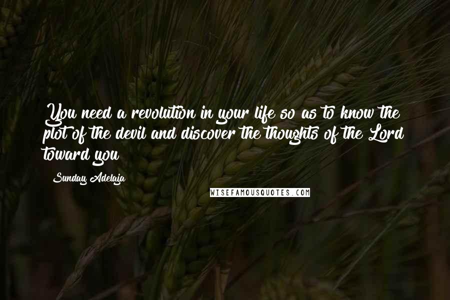 Sunday Adelaja Quotes: You need a revolution in your life so as to know the plot of the devil and discover the thoughts of the Lord toward you