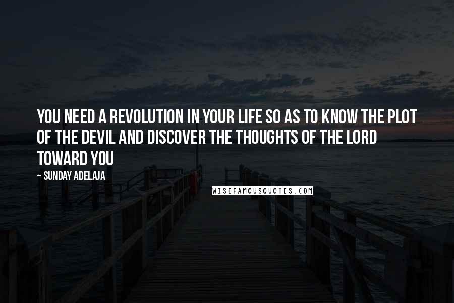 Sunday Adelaja Quotes: You need a revolution in your life so as to know the plot of the devil and discover the thoughts of the Lord toward you