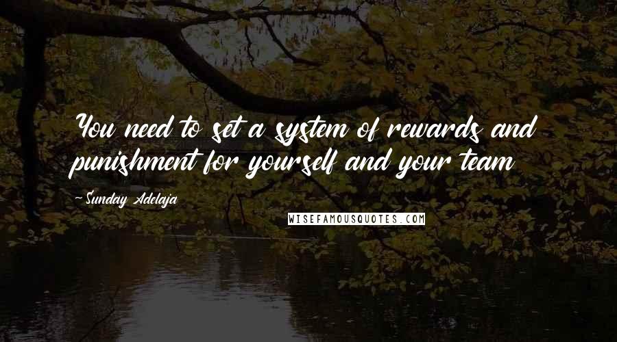 Sunday Adelaja Quotes: You need to set a system of rewards and punishment for yourself and your team