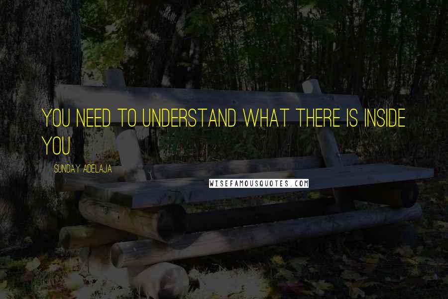 Sunday Adelaja Quotes: You need to understand what there is inside you