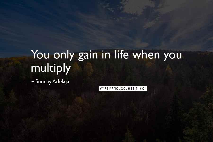 Sunday Adelaja Quotes: You only gain in life when you multiply