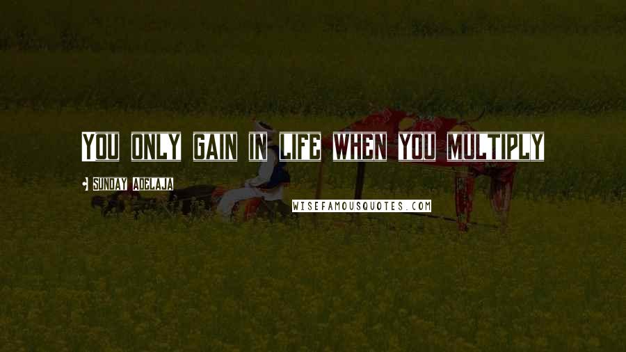 Sunday Adelaja Quotes: You only gain in life when you multiply