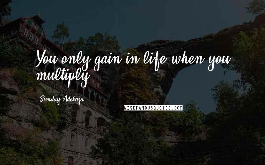 Sunday Adelaja Quotes: You only gain in life when you multiply