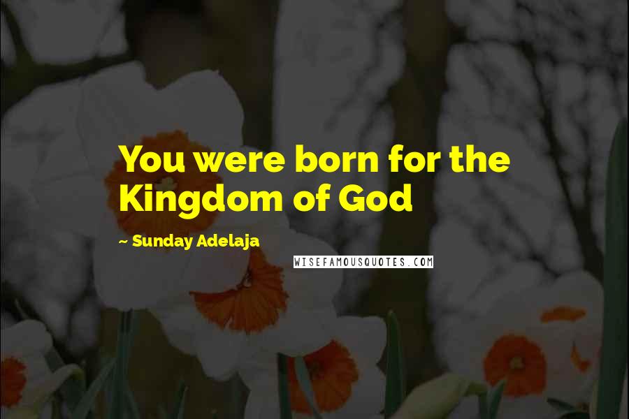 Sunday Adelaja Quotes: You were born for the Kingdom of God