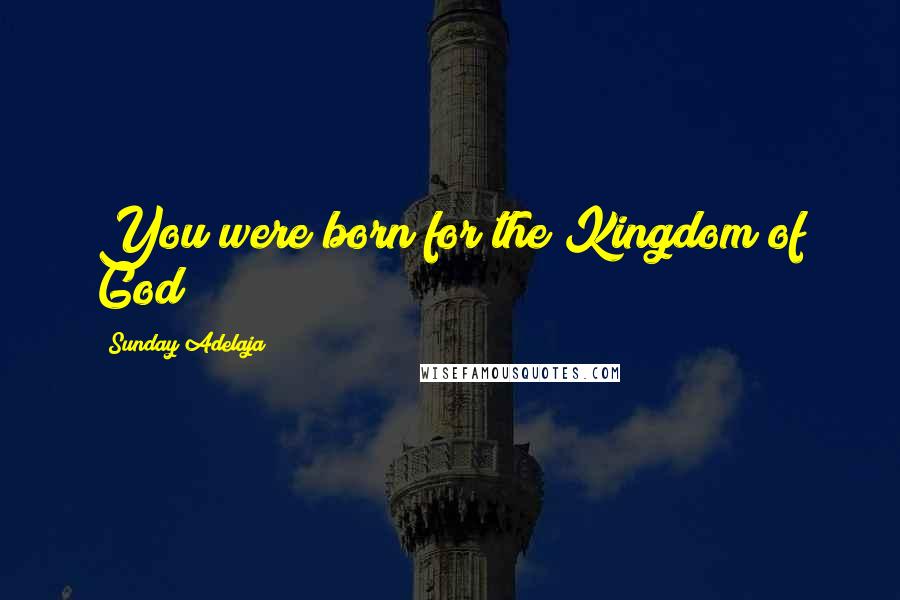 Sunday Adelaja Quotes: You were born for the Kingdom of God