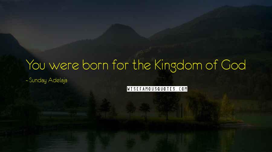 Sunday Adelaja Quotes: You were born for the Kingdom of God