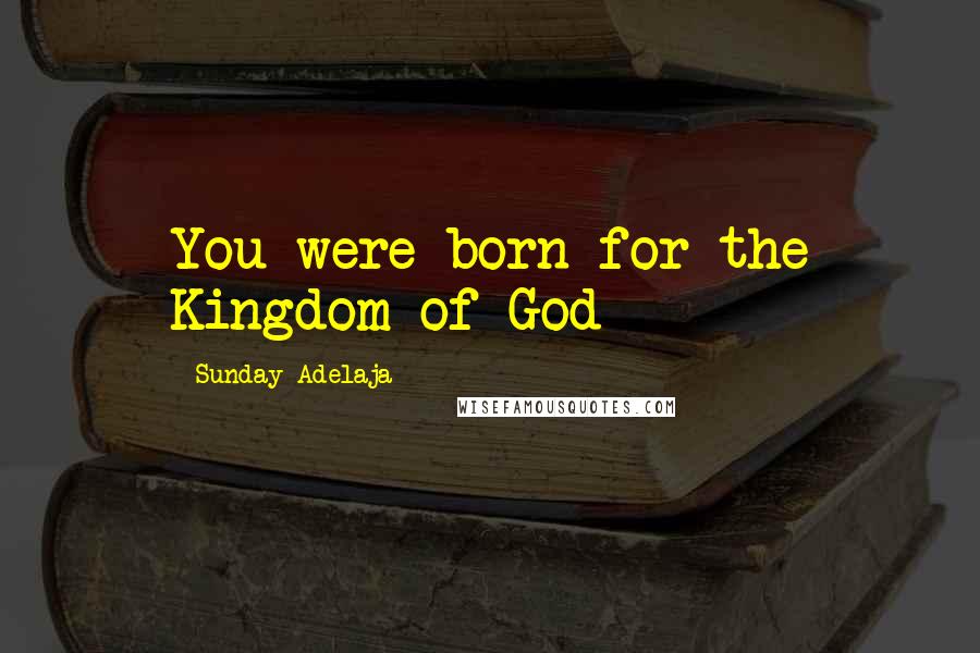 Sunday Adelaja Quotes: You were born for the Kingdom of God