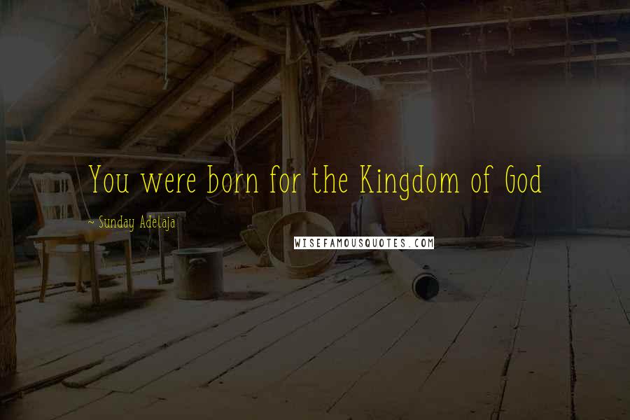 Sunday Adelaja Quotes: You were born for the Kingdom of God
