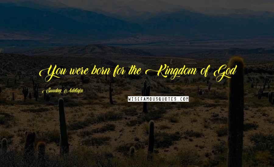 Sunday Adelaja Quotes: You were born for the Kingdom of God