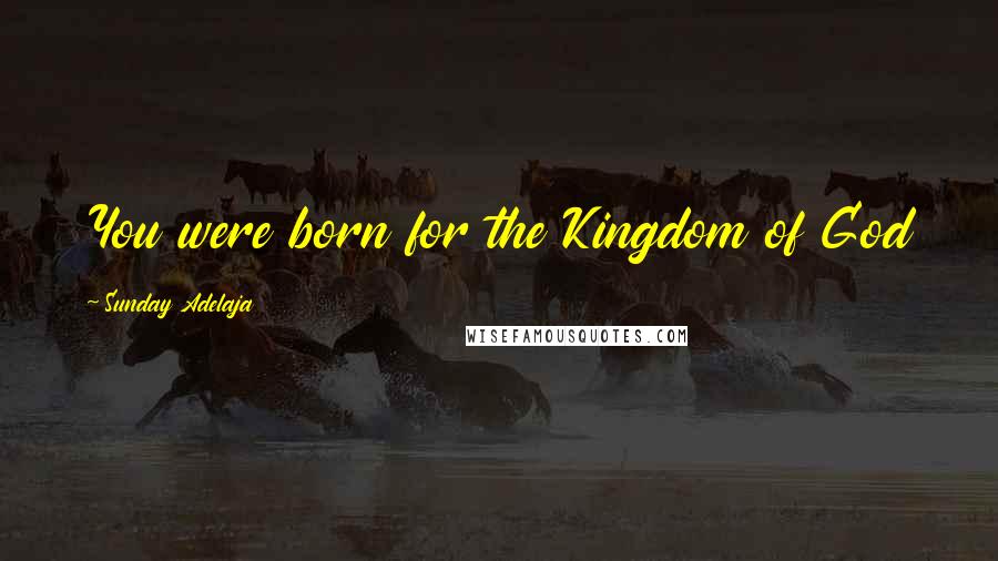 Sunday Adelaja Quotes: You were born for the Kingdom of God