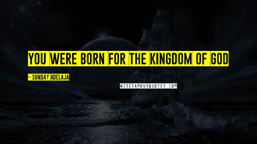 Sunday Adelaja Quotes: You were born for the Kingdom of God