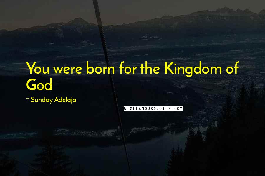 Sunday Adelaja Quotes: You were born for the Kingdom of God
