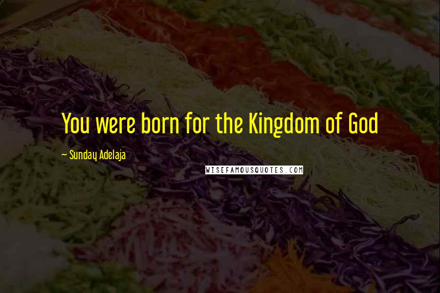 Sunday Adelaja Quotes: You were born for the Kingdom of God