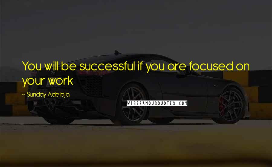 Sunday Adelaja Quotes: You will be successful if you are focused on your work