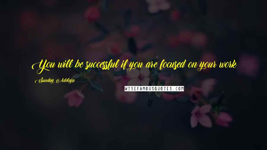 Sunday Adelaja Quotes: You will be successful if you are focused on your work