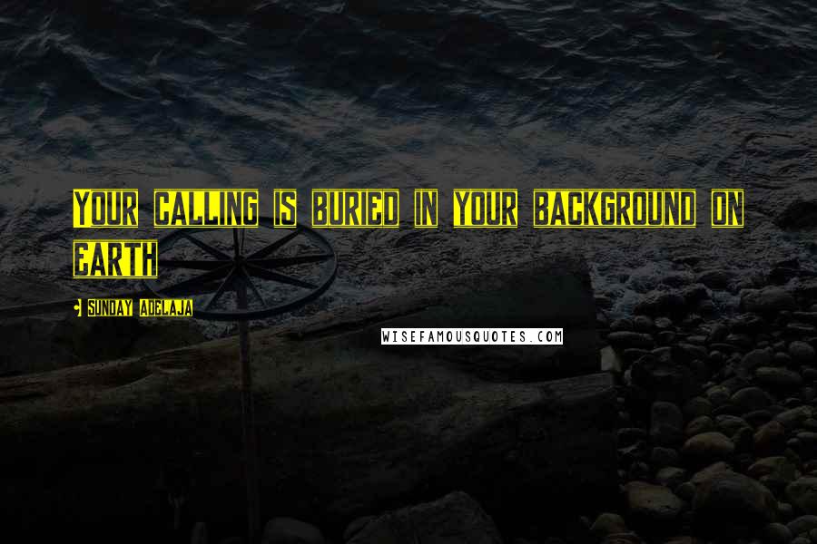 Sunday Adelaja Quotes: Your calling is buried in your background on earth