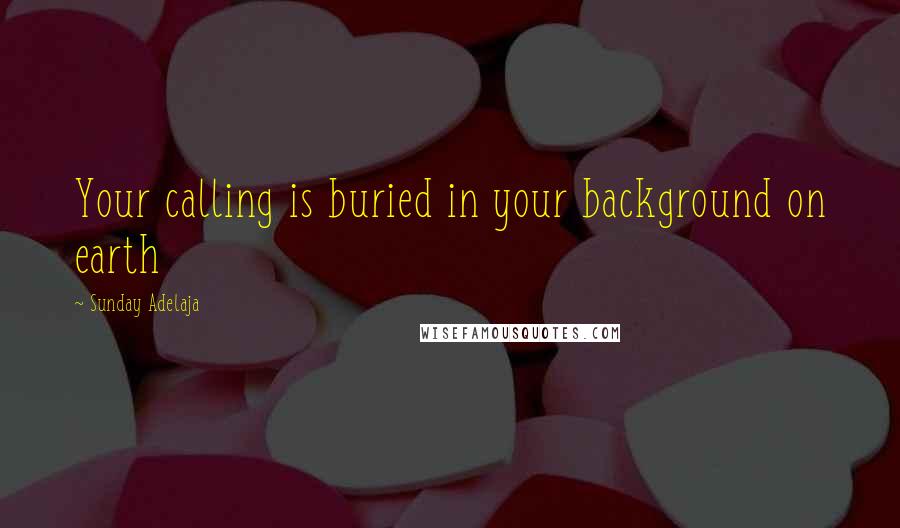 Sunday Adelaja Quotes: Your calling is buried in your background on earth