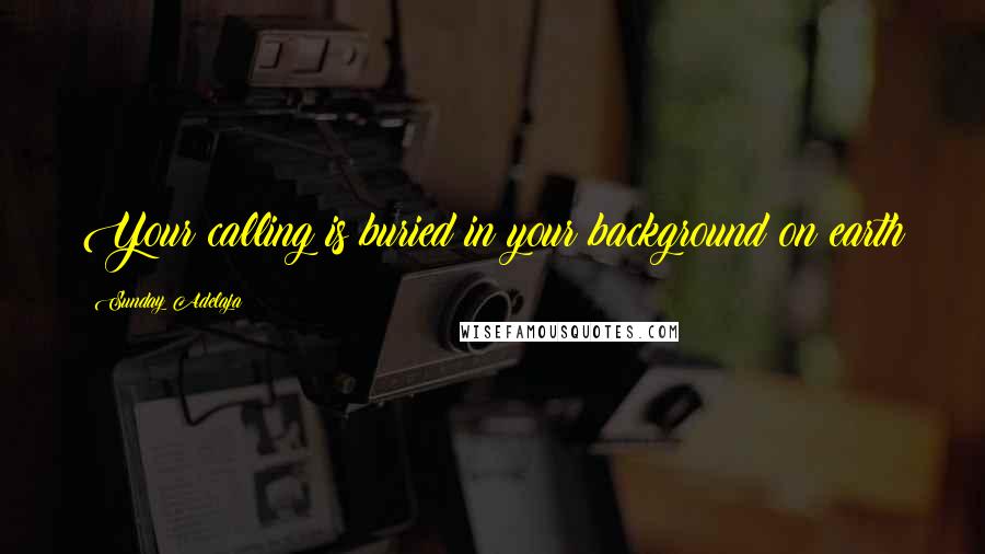 Sunday Adelaja Quotes: Your calling is buried in your background on earth