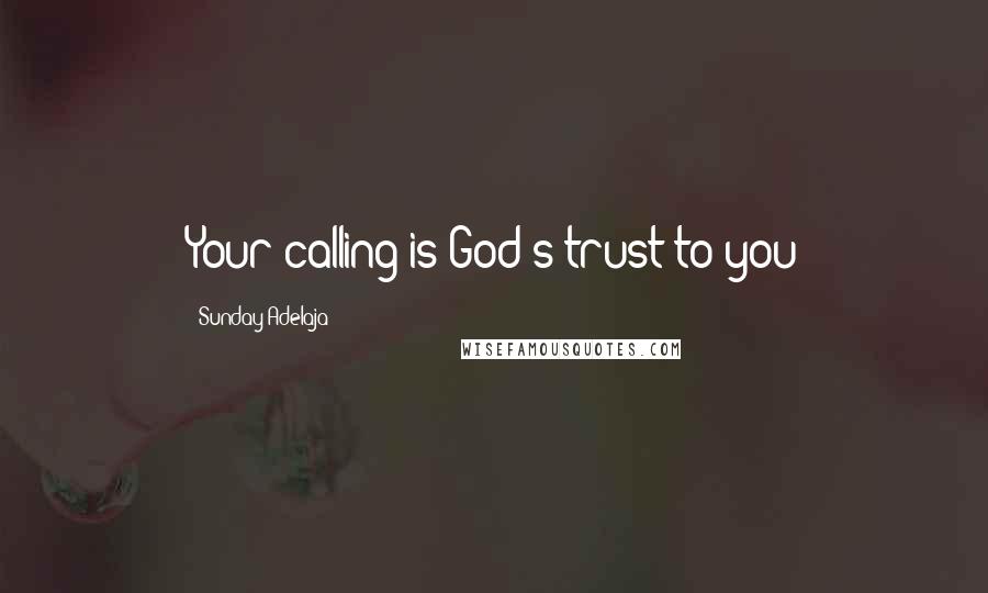 Sunday Adelaja Quotes: Your calling is God's trust to you