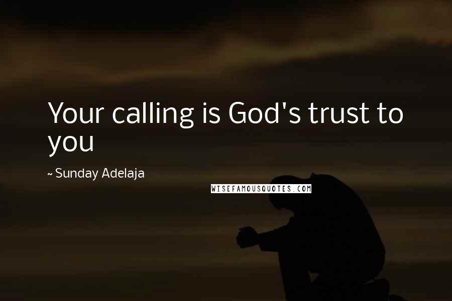 Sunday Adelaja Quotes: Your calling is God's trust to you
