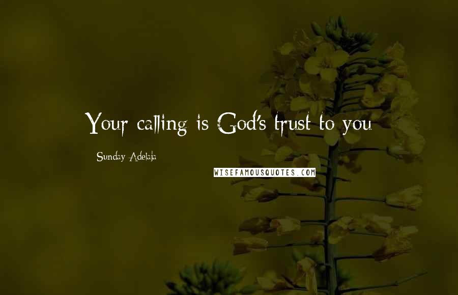 Sunday Adelaja Quotes: Your calling is God's trust to you