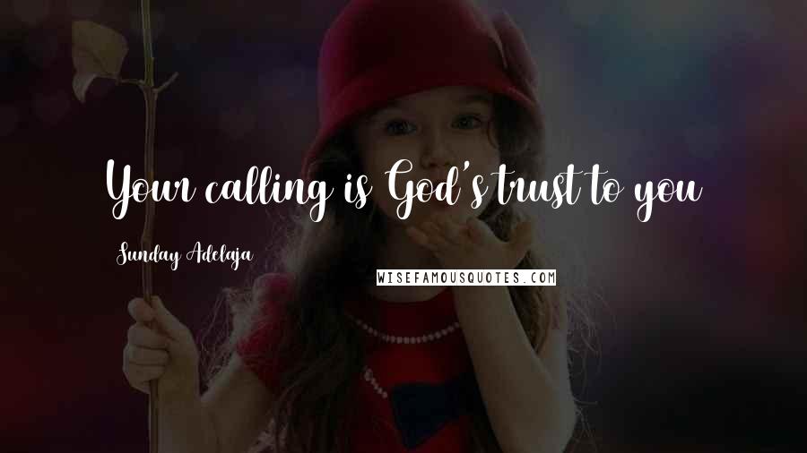 Sunday Adelaja Quotes: Your calling is God's trust to you