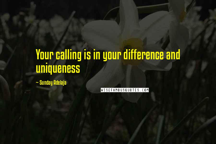 Sunday Adelaja Quotes: Your calling is in your difference and uniqueness