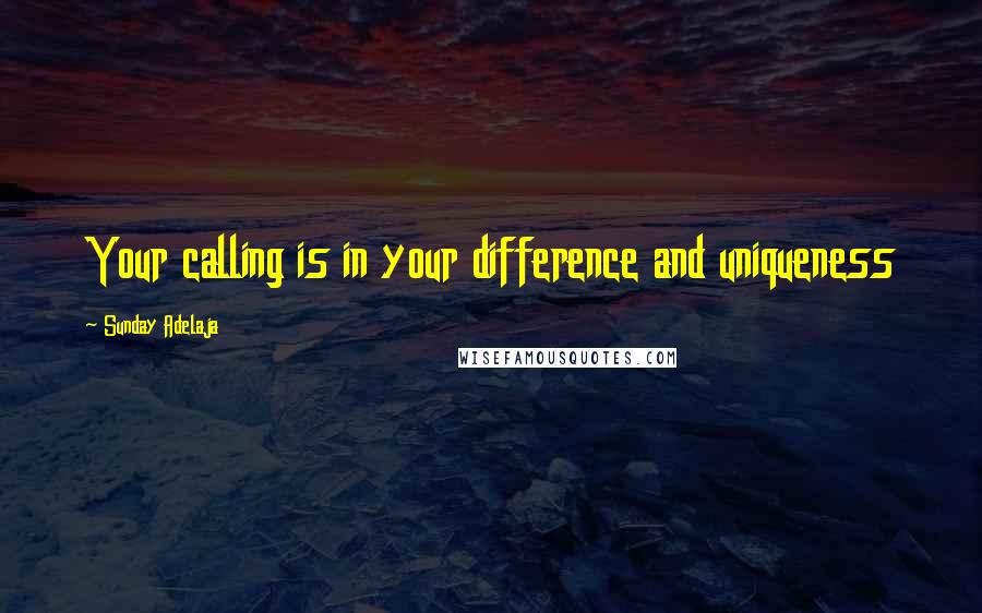 Sunday Adelaja Quotes: Your calling is in your difference and uniqueness