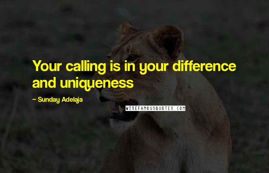 Sunday Adelaja Quotes: Your calling is in your difference and uniqueness