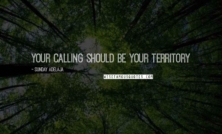 Sunday Adelaja Quotes: Your calling should be your territory