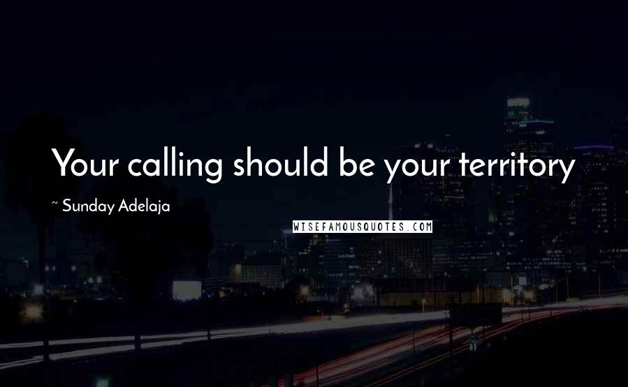 Sunday Adelaja Quotes: Your calling should be your territory